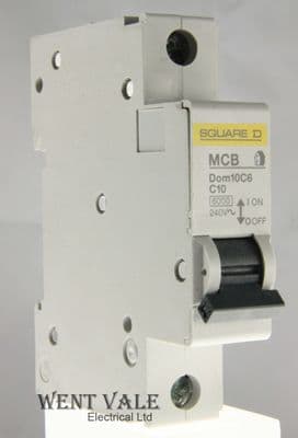 Square D - Domae - DOM10C6 - 10a Type C Single Pole MCB New
