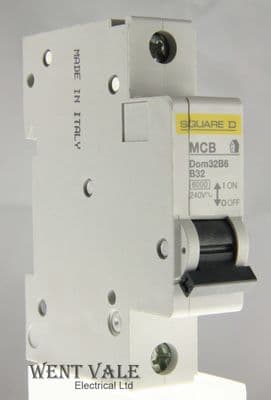 Square D - Domae - DOM32B6 - 32a Type B Single Pole MCB Unused