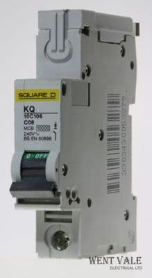 Square D - Loadcentre - KQ10C106 - 6a Type C Single Pole MCB Used