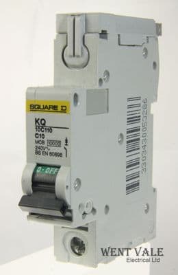 Square D - Loadcentre - KQ10C110 - 10a Type C Single Pole MCB Used