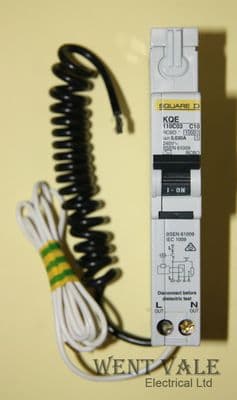 Square D - Loadcentre - KQE110C03 - 10a 30mA Type C Single Pole RCBO  Unused