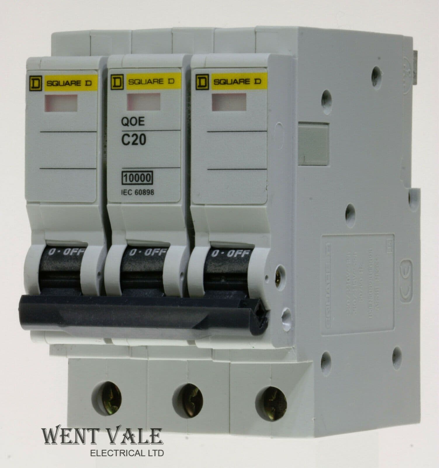 Square D - Qwikline - QO320EC10 - 20a Type C Triple Pole MCB New Style Used