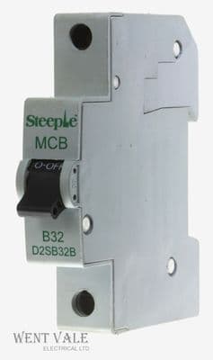 Steeple - D2SB32B - 32a Type B Single Pole MCB Used