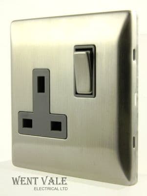 Super Switch Screwless Range - SW301 BSS C - 13a 1 Gang Switched Socket New