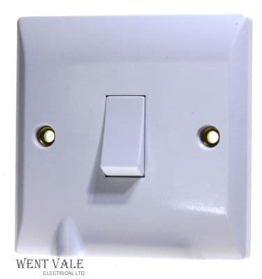 Super Switch Silk Range - SW18 - 20a Double Pole Switch with Bottom Flex Outlet