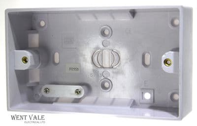 Super Switch Value Range - SW76 - Surface Mounted 2 Gang 47mm Deep Moulded Box New