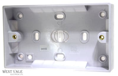 Super Switch Value Range - SW73 - Surface Mounted 2 Gang 25mm Deep Moulded Box
