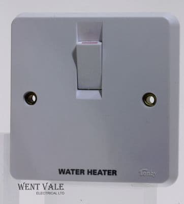 Tenby Glacier - 7048WH - 20a D/Pole Switch + Flex Outlet Marked 