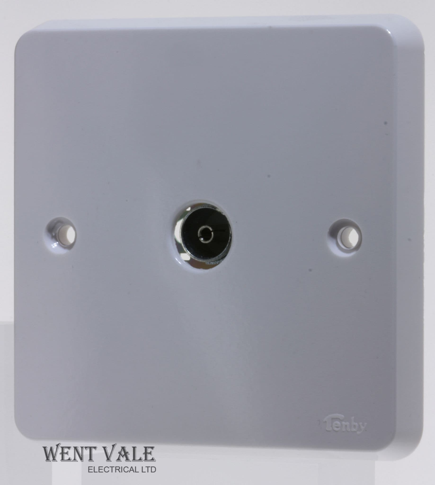 Tenby Glacier 7771 - White Moulded Single Non-Isolated TV Co-axial ...