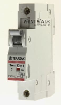Terasaki Tem Din 1 - TDC1501 - 50a Type C Single Pole MCB Unused
