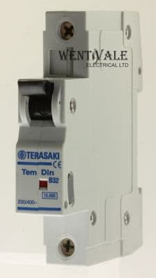 Terasaki Tem Din - B32 - 32a Type B Single Pole MCB Unused