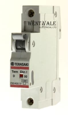 Terasaki Tem Din I - D50 - 50a Type D Single Pole MCB Unused