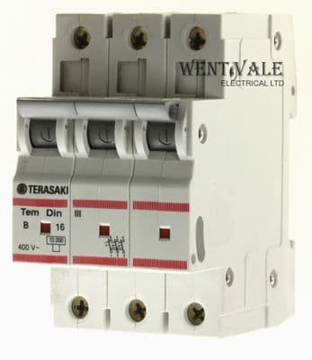 Terasaki Tem Din III - B16 - 16a Type B Triple Pole MCB Unused