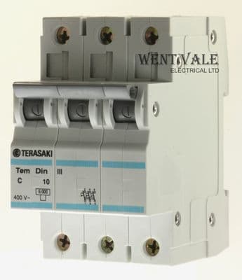 Terasaki Tem Din III - C10 - 10a Type C Triple Pole MCB Unused