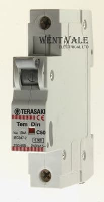 Terasaki Tem Din - TDC50 - 50a Type C Single Pole MCB Unused