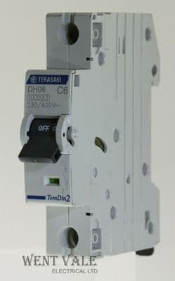Terasaki TemDin 2 - DH06 C6 - 6a Type C Single Pole MCB Used