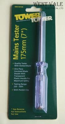 Tower WK518136 - 175mm Mains Tester Screwdriver New