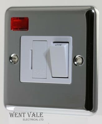 Volex Metal Plate - VX1081PS 13a Sw Fused Connection Unit + Neon Polished Chrome