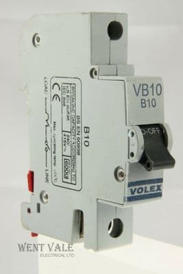 Volex Protector VB Range - VB10 Mk 2 - 10a Type B Single Pole MCB Used