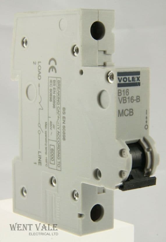 Volex Protector VB Range - VB16-B - 16a Type B Single Pole MCB Latest ...