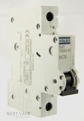 Volex Protector VB Range - VB40-B - 40a Type B Single Pole MCB Latest Style New