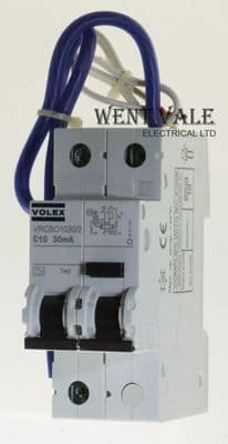 Volex Protector - VRCBO1030/2 - 10a 30mA Type C Double Pole Class A RCBO Unused