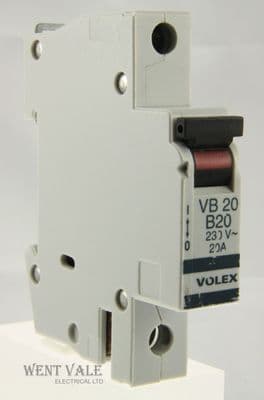 Volex VB Protector Range - VB20 - 20a Type B Single Pole MCB Used