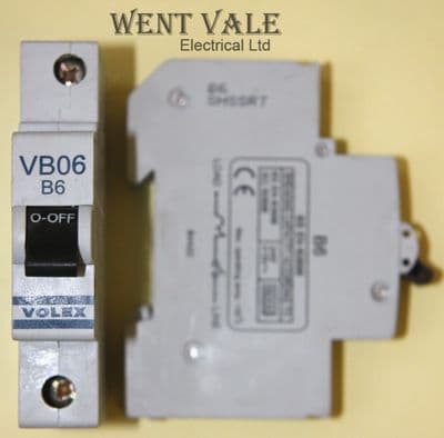 Volex VB Range MK 2 - VB06 - 6a Type B Single Pole MCB Unused