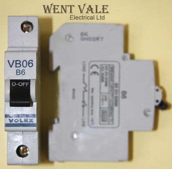 Volex VB Range MK 2 - VB06 - 6a Type B Single Pole MCB Unused