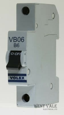 Volex VB Range - VB06 - 6a Type B Single Pole MCB Used