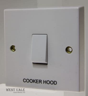 Volex - VX1070-CH - 20a White Moulded Double Pole Switch Marked 