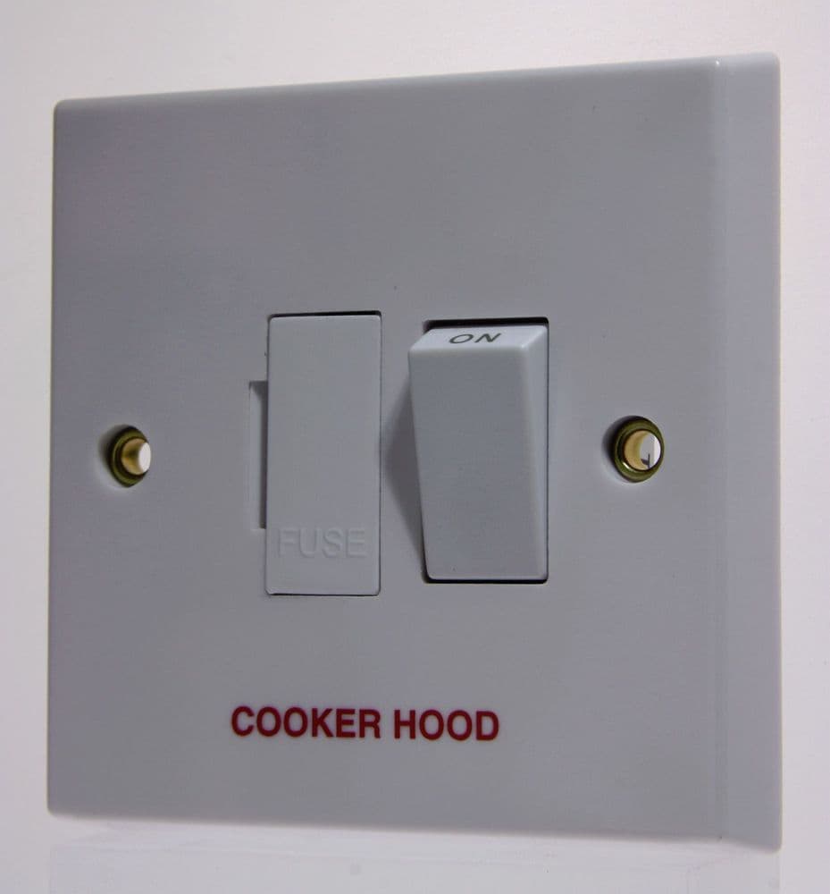 Volex VX1080CH 13a White Moulded Switched Fused Spur Marked "Cooker