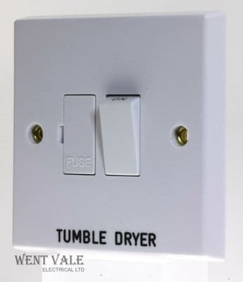 Volex - VX1080TD - 13a White Moulded Switched Fused Spur Engraved 