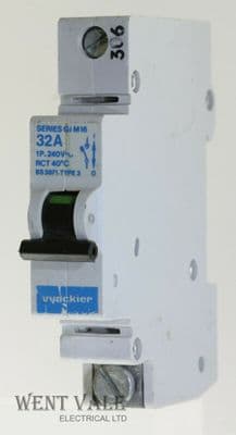Vynckyer Series G - G32 - 32a Type 3 Single Pole MCB Used