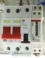 Wylex 40a PV Solar Consumer Unit - NSPE-5392 - 40a Isolator with MID KWH Meter