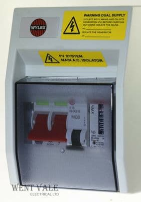 Wylex 40a PV Solar Consumer Unit - NSPE-5392 - 40a Isolator with MID KWH Meter