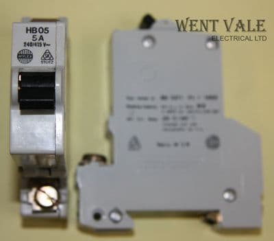 Wylex - HB05 - 5a Type 2 Single Pole MCB Used