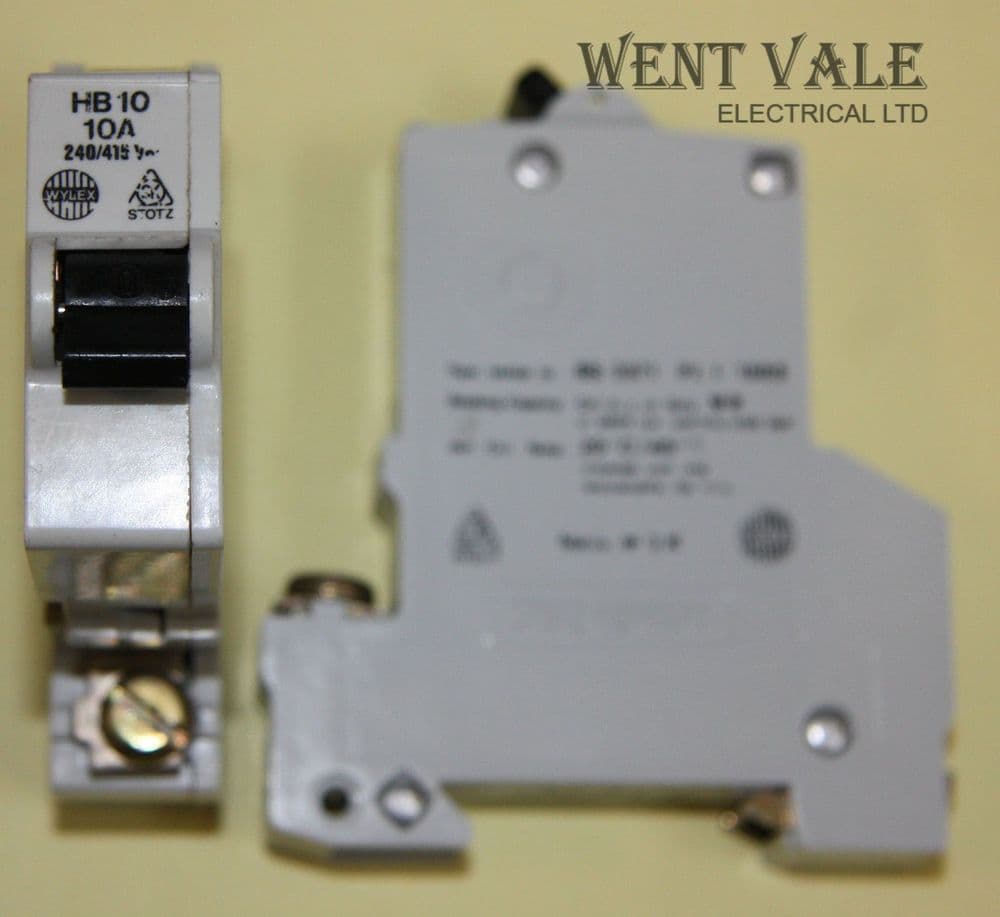 Wylex - HB10 10a Type 2 Single Pole MCB Used