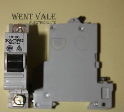 Wylex - HB20 - 20a Type 2 Single Pole MCB Used