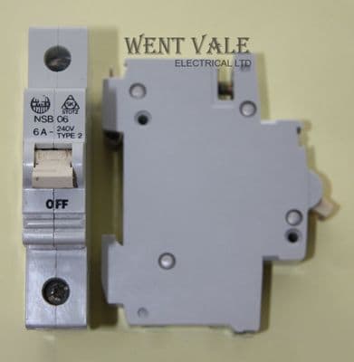 Wylex - NH NSB Range - NSB06 - 6a Type 2 Single Pole MCB Used (CS)