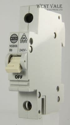 Wylex NH Range - NSB06-B - 6a Type B Single Pole MCB Used (CS)