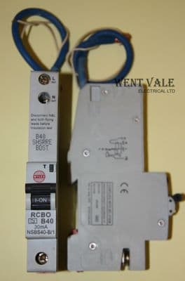 Wylex - NH Range - NSBS40-B/1 - 40a 30mA Type B Single Pole RCBO Used