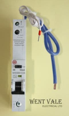 Wylex - NHX Range - NHXSBS1C06 - 6a 30mA Type C Single Pole RCBO New in Box