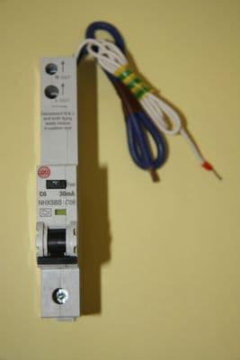 Wylex - NHX Range - NHXSBS1C06 - 6a 30mA Type C Single Pole RCBO Used