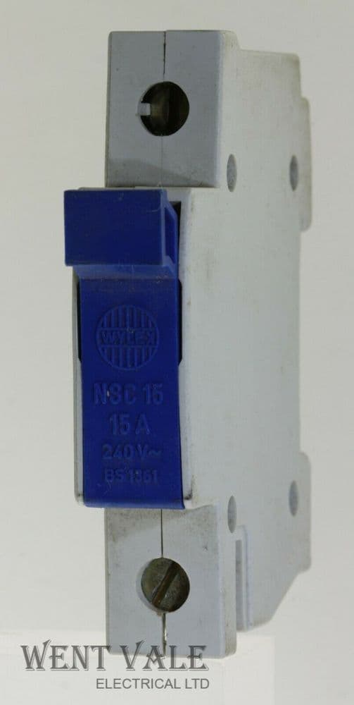 Wylex NSC15 15a Single Pole BS 1361 Fuse Carrier and BS 1361 Fuse Used