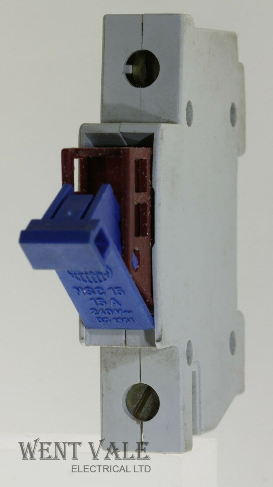 Wylex NSC15 15a Single Pole BS 1361 Fuse Carrier and BS 1361 Fuse Used