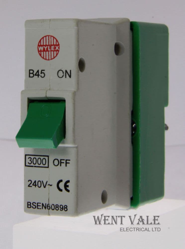 Wylex Standard Range 45a Type B Plugin Single Pole MCB with Deep