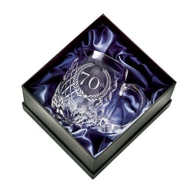 1pt Round 24% Lead Crystal Tankard with Box