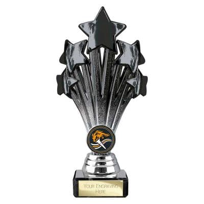 5 Star Trophy Black and Silver
