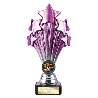 5 Star Trophy Purple and Silver